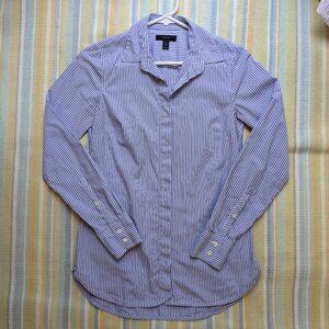 ⭐ J. Crew blue and white striped button down shirt 00